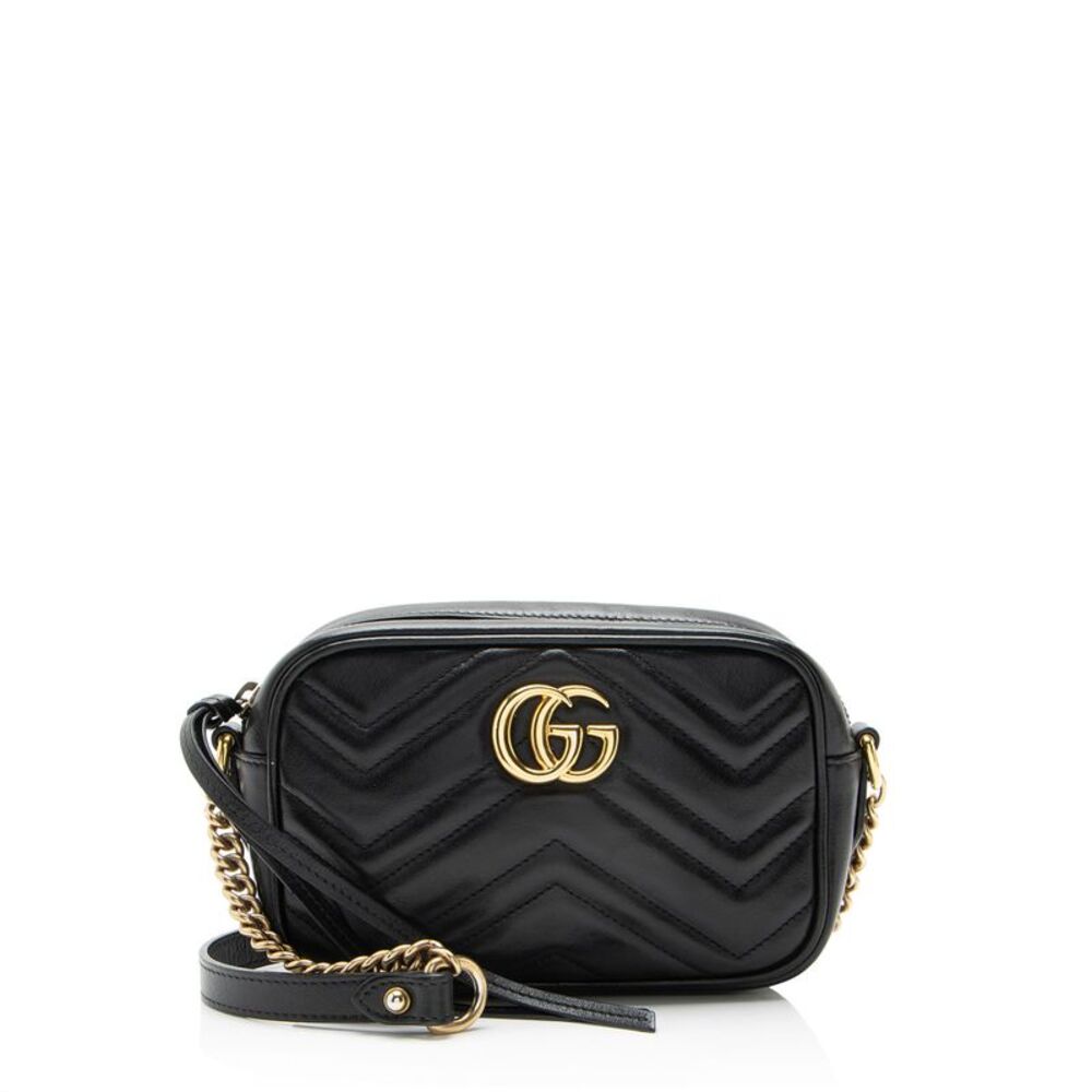 Gucci Matelasse Leather GG Marmont Mini Camera Bag